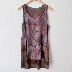 Ma + Ch Marika Charles Women’s Size 2 Silk Blend Hand Dyed Hi Low Hem Dress